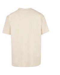 hellbeige T-Shirt mit einem Rundhalsausschnitt von MisterTee