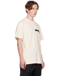 hellbeige T-Shirt mit einem Rundhalsausschnitt von Alexander McQueen
