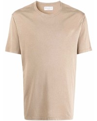 hellbeige T-Shirt mit einem Rundhalsausschnitt von Officine Generale