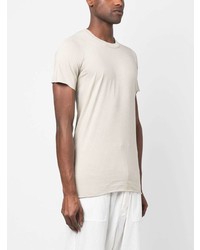 hellbeige T-Shirt mit einem Rundhalsausschnitt von Rick Owens