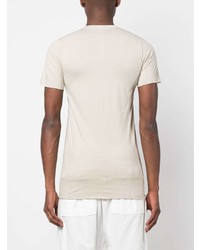 hellbeige T-Shirt mit einem Rundhalsausschnitt von Rick Owens