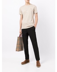 hellbeige T-Shirt mit einem Rundhalsausschnitt von Polo Ralph Lauren