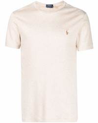 hellbeige T-Shirt mit einem Rundhalsausschnitt von Polo Ralph Lauren