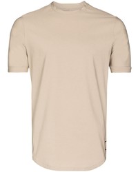 hellbeige T-Shirt mit einem Rundhalsausschnitt von Prevu