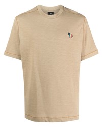 hellbeige T-Shirt mit einem Rundhalsausschnitt von PS Paul Smith