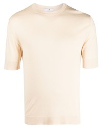 hellbeige T-Shirt mit einem Rundhalsausschnitt von PT TORINO