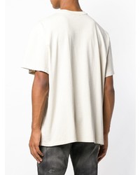 hellbeige T-Shirt mit einem Rundhalsausschnitt von John Elliott