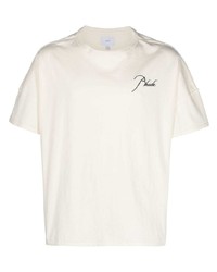 hellbeige T-Shirt mit einem Rundhalsausschnitt von Rhude