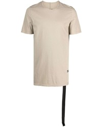 hellbeige T-Shirt mit einem Rundhalsausschnitt von Rick Owens DRKSHDW