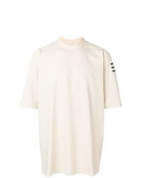 hellbeige T-Shirt mit einem Rundhalsausschnitt von Rick Owens DRKSHDW