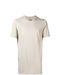 hellbeige T-Shirt mit einem Rundhalsausschnitt von Rick Owens DRKSHDW