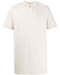 hellbeige T-Shirt mit einem Rundhalsausschnitt von Rick Owens