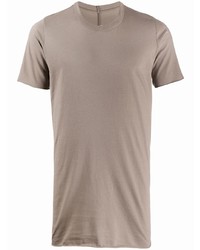 hellbeige T-Shirt mit einem Rundhalsausschnitt von Rick Owens