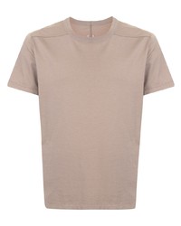 hellbeige T-Shirt mit einem Rundhalsausschnitt von Rick Owens