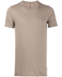 hellbeige T-Shirt mit einem Rundhalsausschnitt von Rick Owens