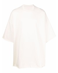 hellbeige T-Shirt mit einem Rundhalsausschnitt von Rick Owens