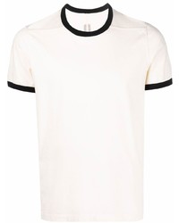 hellbeige T-Shirt mit einem Rundhalsausschnitt von Rick Owens