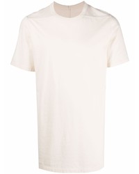 hellbeige T-Shirt mit einem Rundhalsausschnitt von Rick Owens