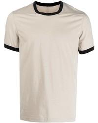 hellbeige T-Shirt mit einem Rundhalsausschnitt von Rick Owens