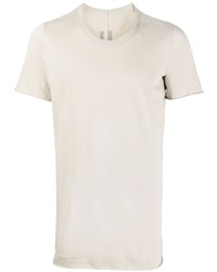 hellbeige T-Shirt mit einem Rundhalsausschnitt von Rick Owens