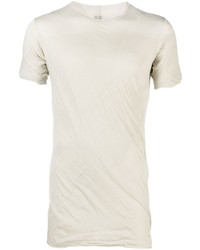 hellbeige T-Shirt mit einem Rundhalsausschnitt von Rick Owens