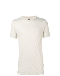 hellbeige T-Shirt mit einem Rundhalsausschnitt von Rick Owens