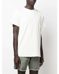 hellbeige T-Shirt mit einem Rundhalsausschnitt von John Elliott