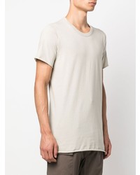 hellbeige T-Shirt mit einem Rundhalsausschnitt von Rick Owens