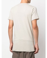 hellbeige T-Shirt mit einem Rundhalsausschnitt von Rick Owens