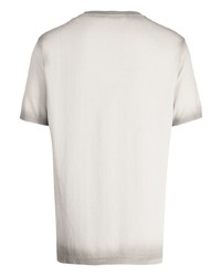 hellbeige T-Shirt mit einem Rundhalsausschnitt von Dondup