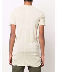 hellbeige T-Shirt mit einem Rundhalsausschnitt von Rick Owens