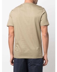 hellbeige T-Shirt mit einem Rundhalsausschnitt von 12 STOREEZ