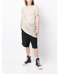 hellbeige T-Shirt mit einem Rundhalsausschnitt von Rick Owens DRKSHDW