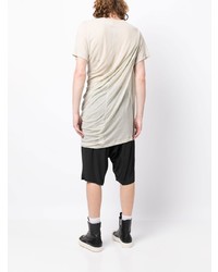 hellbeige T-Shirt mit einem Rundhalsausschnitt von Rick Owens DRKSHDW