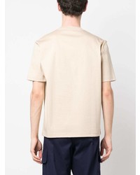 hellbeige T-Shirt mit einem Rundhalsausschnitt von Lanvin