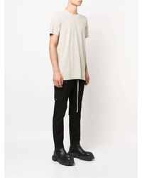 hellbeige T-Shirt mit einem Rundhalsausschnitt von Rick Owens DRKSHDW