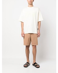 hellbeige T-Shirt mit einem Rundhalsausschnitt von MSGM