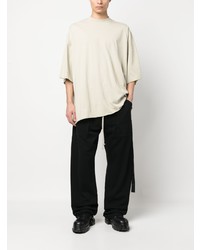 hellbeige T-Shirt mit einem Rundhalsausschnitt von Rick Owens DRKSHDW