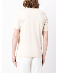 hellbeige T-Shirt mit einem Rundhalsausschnitt von Sunspel