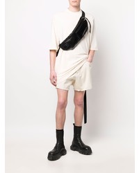 hellbeige T-Shirt mit einem Rundhalsausschnitt von Rick Owens