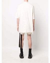 hellbeige T-Shirt mit einem Rundhalsausschnitt von Rick Owens