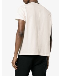 hellbeige T-Shirt mit einem Rundhalsausschnitt von Rick Owens