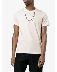 hellbeige T-Shirt mit einem Rundhalsausschnitt von Rick Owens