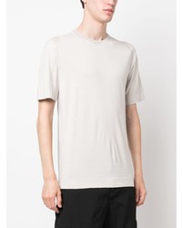 hellbeige T-Shirt mit einem Rundhalsausschnitt von Transit