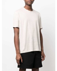 hellbeige T-Shirt mit einem Rundhalsausschnitt von Zegna