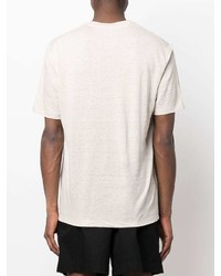 hellbeige T-Shirt mit einem Rundhalsausschnitt von Zegna