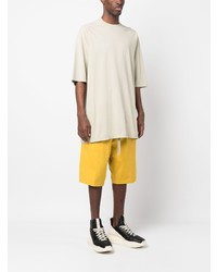 hellbeige T-Shirt mit einem Rundhalsausschnitt von Rick Owens DRKSHDW