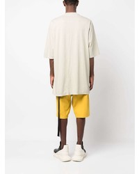 hellbeige T-Shirt mit einem Rundhalsausschnitt von Rick Owens DRKSHDW