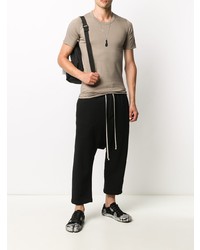 hellbeige T-Shirt mit einem Rundhalsausschnitt von Rick Owens