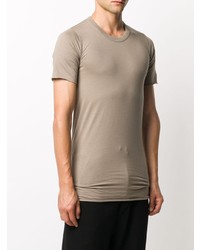 hellbeige T-Shirt mit einem Rundhalsausschnitt von Rick Owens